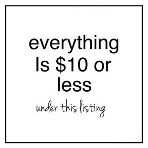 $10 OR LESS ITEMS BELOW